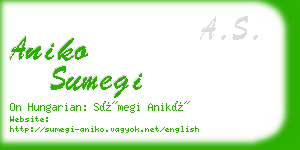 aniko sumegi business card